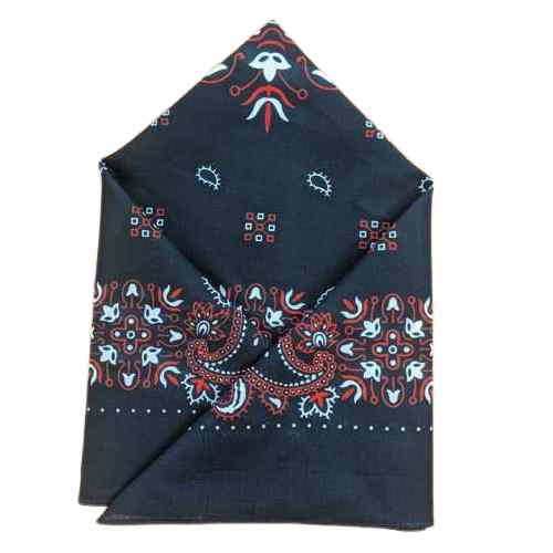 Wilsons of Sharrow - Handkerchief Black Paisley