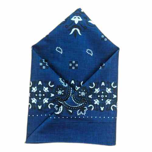 Wilsons - Handkerchief Navy with Black and White Paisley