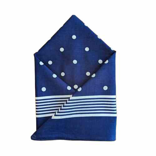 Wilsons of Sharrow - Handkerchief Navy Large Polka