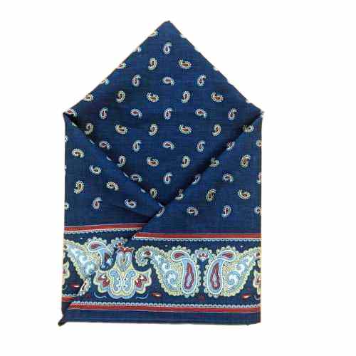 Wilsons of Sharrow - Handkerchief Navy with Colour Paisley